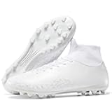 Unisex Adult Soccer Cleats Professional Soccer Shoes High-Tops Breathable Athletic Turf Outdoor Indoor Mens Spikes Shoes