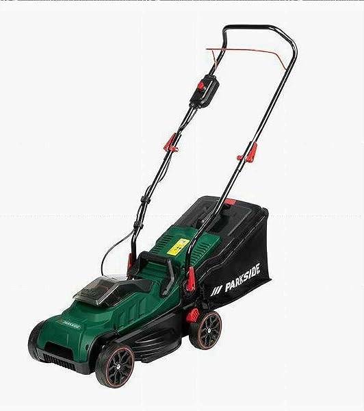 Tondeuse à gazon sans fil Parkside PRMA 20-Li, largeur de coupe 33 cm, réglage central 5 niveaux, sans batterie ni chargeur