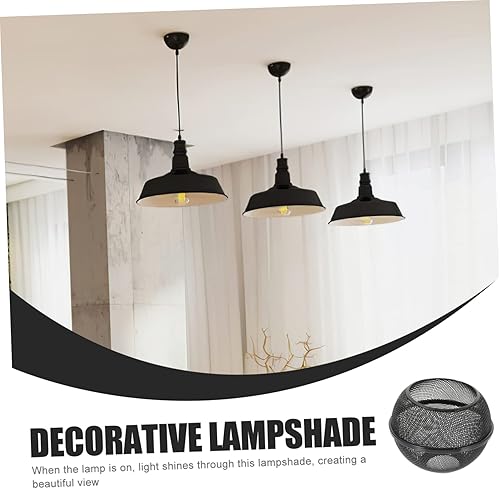 Miniatura 8 de DOITOOL Sombras de lámpara de apertura, cubiertas de luz de ventilador de techo, cubierta de lámpara de globo, linterna de metal, pantalla de globo,