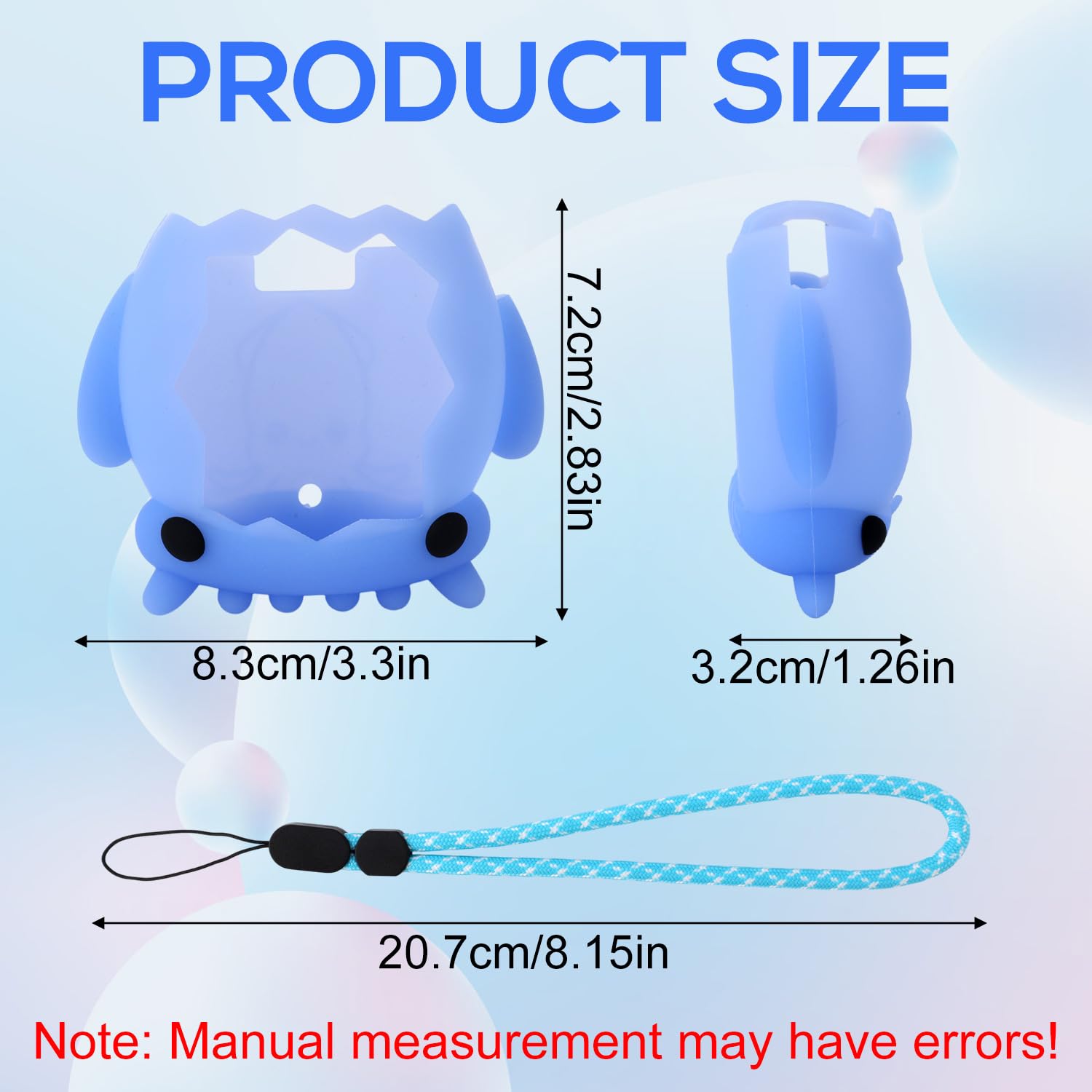 Fukaisu Silicone Protective Case with Lanyard for Paradise Virtual Pet Device 1:1 Fit Shockproof Waterproof Skin Cover Protector Compatible with Paradise Accessories (Blue) - Image 2