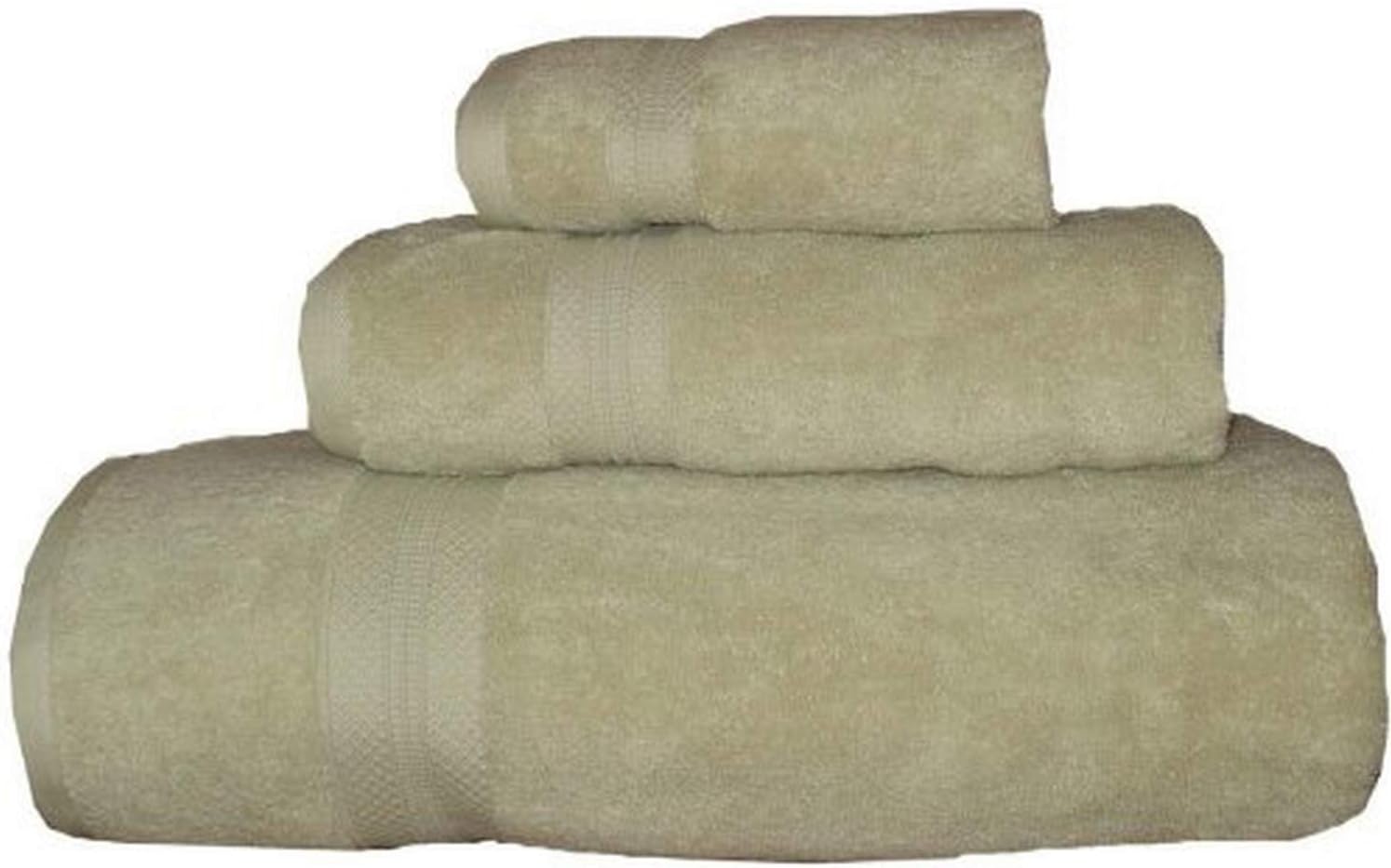 Revere Mills 3-Piece Oversized Superfine Low Twist Micronaire Cotton Towel Set, Lt Sage