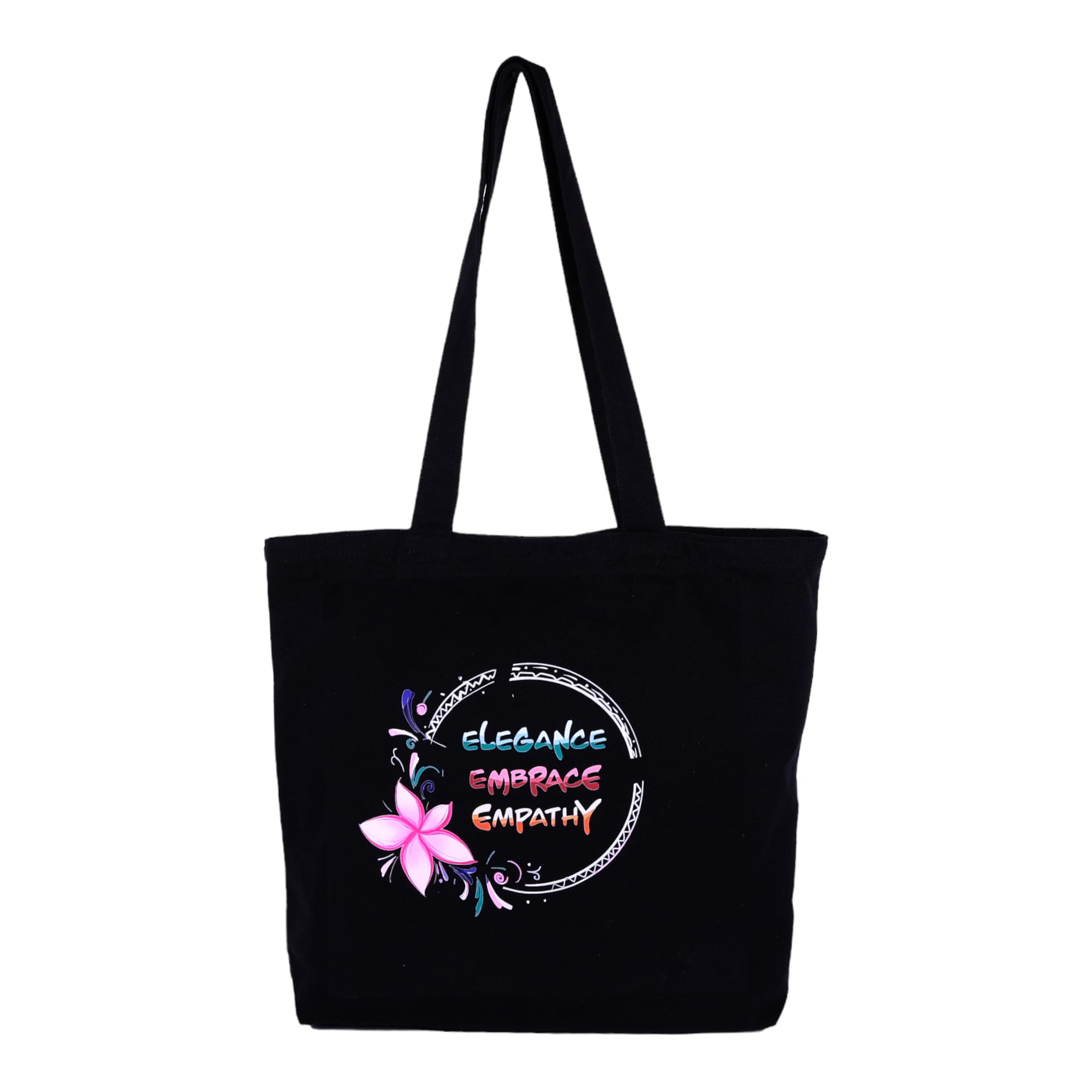 DANIOO Large Cotton Canvas Tote Bags for Women and Girls with Bottle Holder Multipurpose Black College Tote Bag with Inner Pocket Travel Beach Shopping Work Office Daily use Handbag (B0CT8X3N2P) Amazon Price History, Amazon Price Tracker