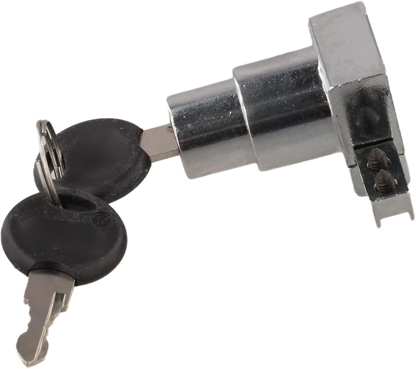 Glass Door Lock with Keys for Display Cabinet Showcase, Zinc Alloy Sliding Lock for 5-8mm Glass, Silver Finish