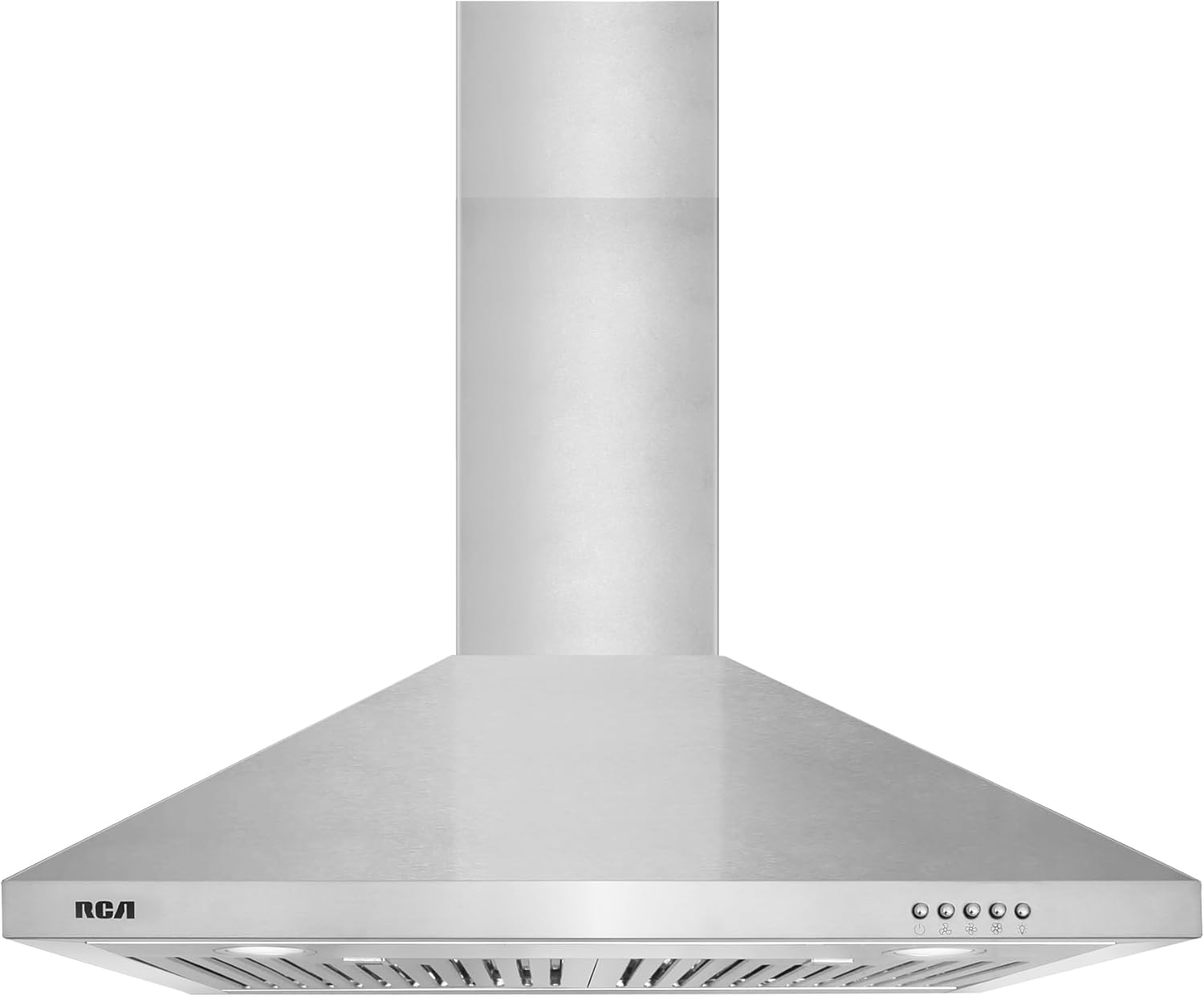 RCA R-RHWM1H30BSS 30 in. Heritage Collection 400 CFM Ducted Wall Mount Range Hood, Push Button Controls, LED Lights, Stainless Steel
