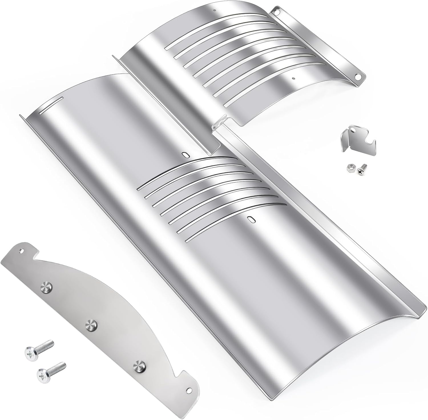 Hiorucet Flame Broiler Slide Cover and Bottom Kits for Pit Boss Pro Series 1100 Pellet Grills, PB1100PS1, with Stainless Steel Heat Deflector Modification, Air Gap Mod. Temp Probe Shield.