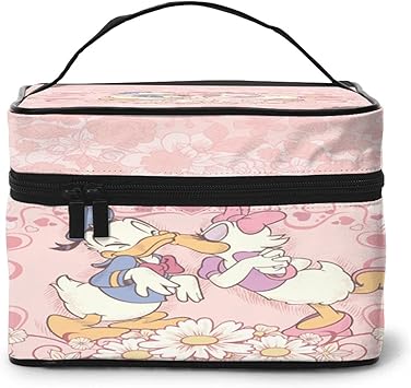 Amazon Co Jp Danesi ドナルドダック デイジーダック 化粧ポーチ コスメポーチ メイクポーチ トラベルポーチ コスメ収納 小物入れ 洗面用具入れ 収納グッズ 出張先 大容量 多機能 軽量 アニメ キャラクター ビューティー