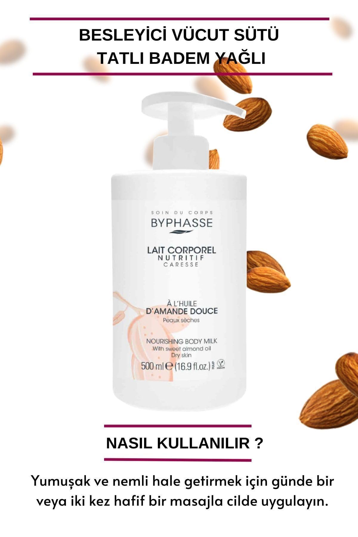 Byphasse LECHE CORPORAL nutritiva con aceite de almendra 500 ml