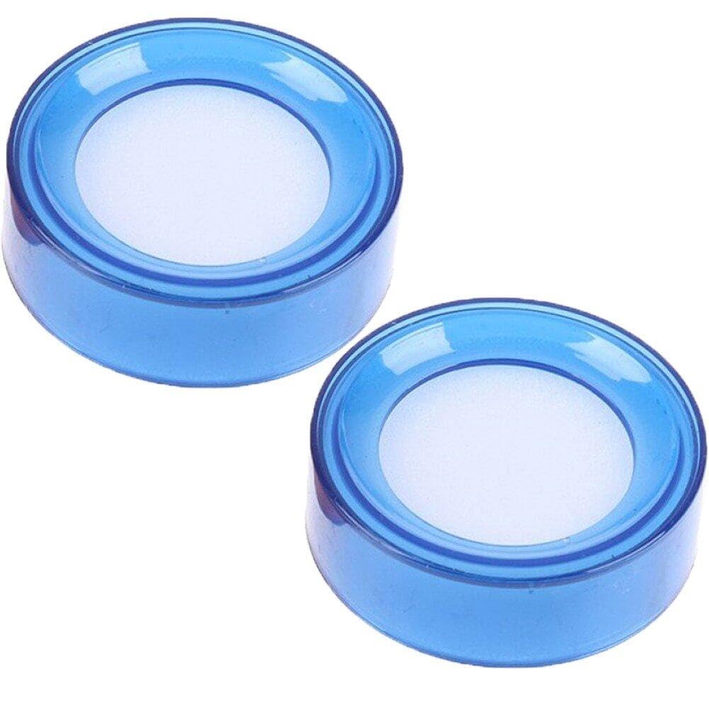 Wudaizhi Blue 2Pcs Finger Wet Sponge Finger Dampener Finger Wetting Sponge Damper Count Cute Money Paper Round Case