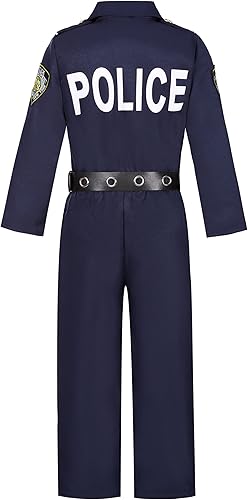 Miniatura 2 de Sersllta Disfraz de oficial de policía para niños disfraz de policía de lujo para niños juego de simulación fiesta de cosplay de Halloween