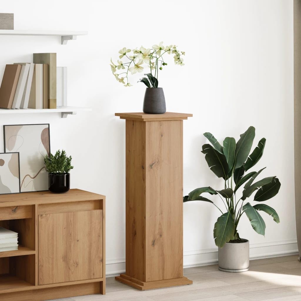 vidaXL Piédestal avec rangement chêne artisanal bois d'ingénierie