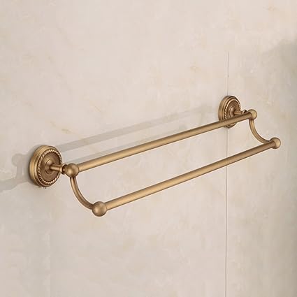 SMQ Toallero de Cobre Vintage Doble Barra toallero Europeo ...