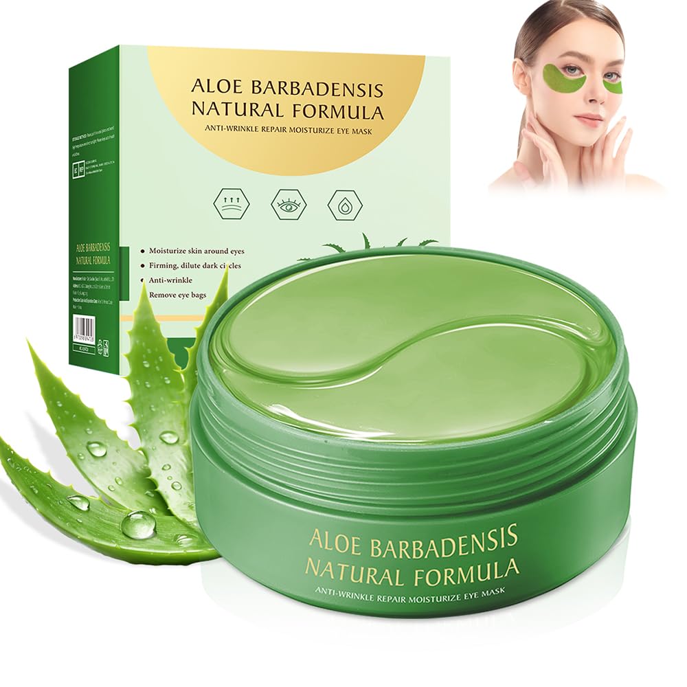 Augenpads,60 PCS Eye Pads,Augenpads Gegen Augenringe,Deep Hydration Feuchtigkeitsspendende Eye Pad Mask,Kollagen Hydrogel Anti Aging,Hyaluronsäure Augenmaske Dunkle Augenringe Entfernen (Grün25101303)