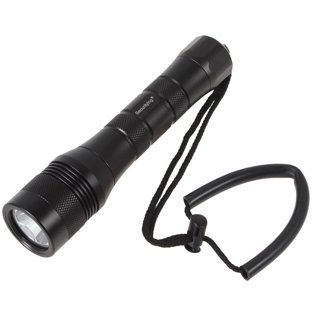 SecurityIng® Unterwasser Tauchen Taschenlampe 1000Lm 150M Wasserdicht LED Professionelle Taschenlampe von 3 x 1,5V LR14 Batterien(Nicht enthalten)