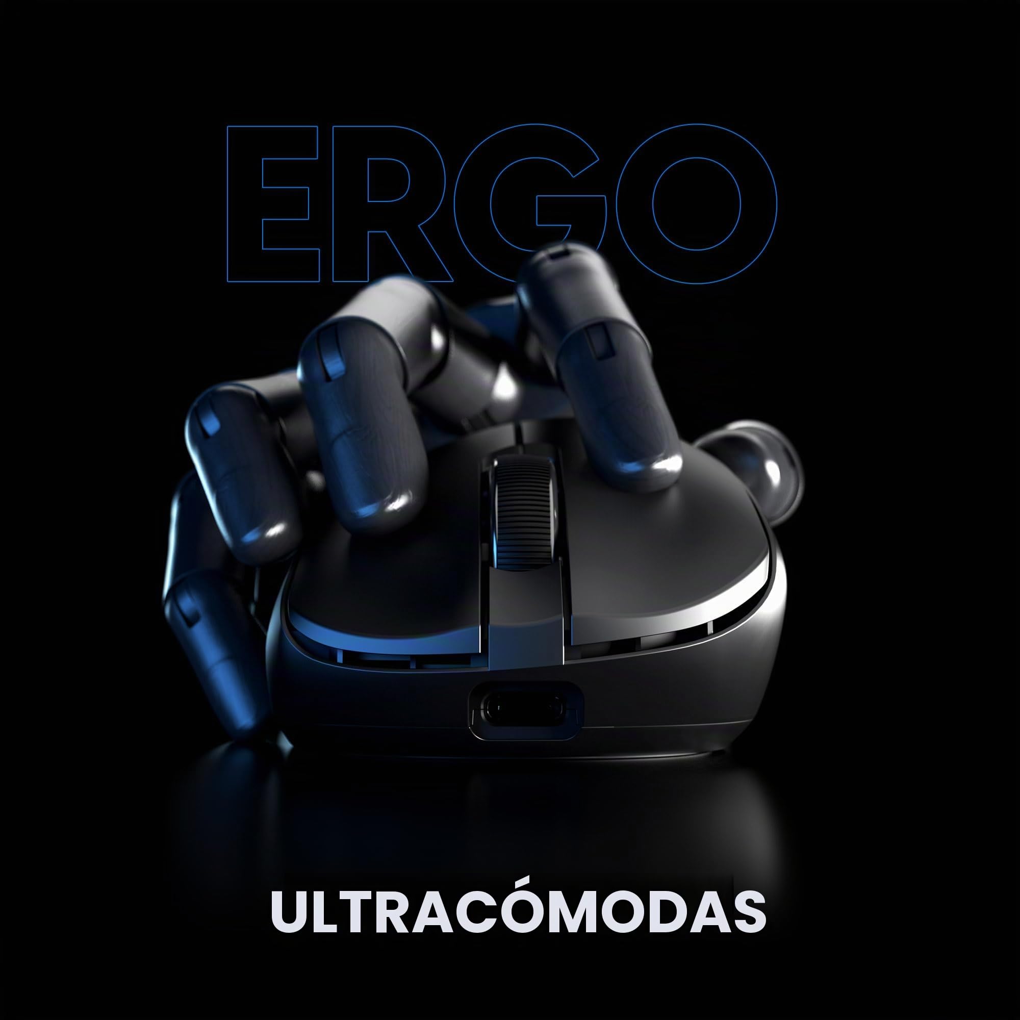 Pulsar Gaming Gears Xlite v4 - Ratón inalámbrico para juegos, ultraligero, 2.04 oz (58 g), ergonómico, interruptor óptico, 32000 DPI, 750 IPS, sensor XS-1, compatible con 8K (grande, negro) (renovado)