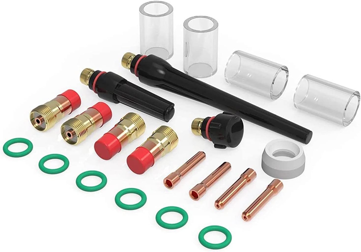 Welding Torch Stubby Gas Lens 10 Glass Cup Kit for WP-17/18/26 Nozzle