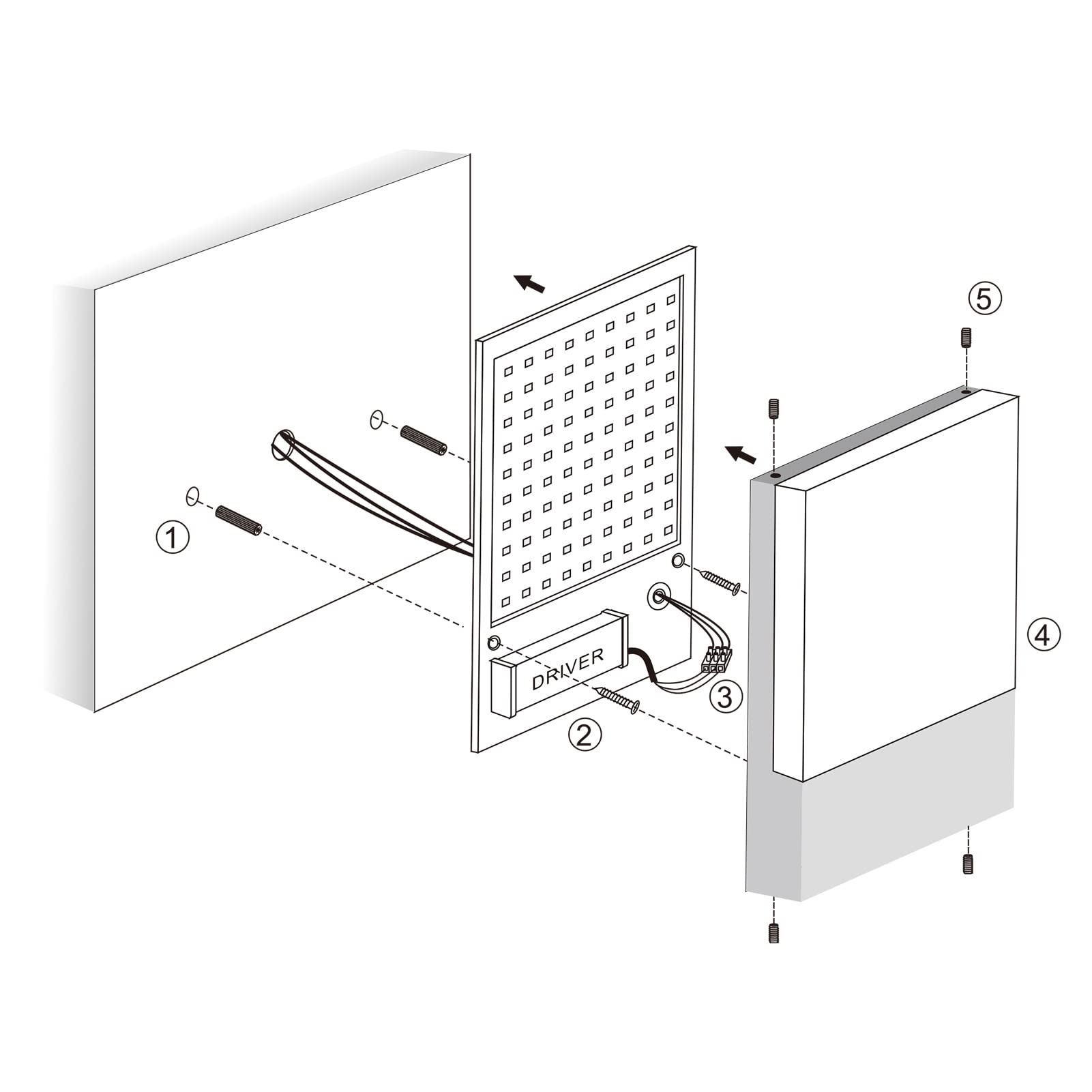 Klighten 2 Pezzi 24W LED Lampada da esterno IP65, Nero Applique 3000K | Applique da parete esterno 1500 lumen, Applique in alluminio+PC, Lampada da parete interno, Applique da esterno terrazzo