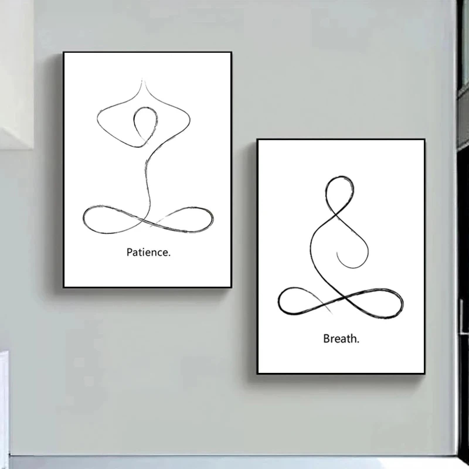 Póster de meditación dsdsgog para eliminar el estrés visual con arte zen minimalista 8