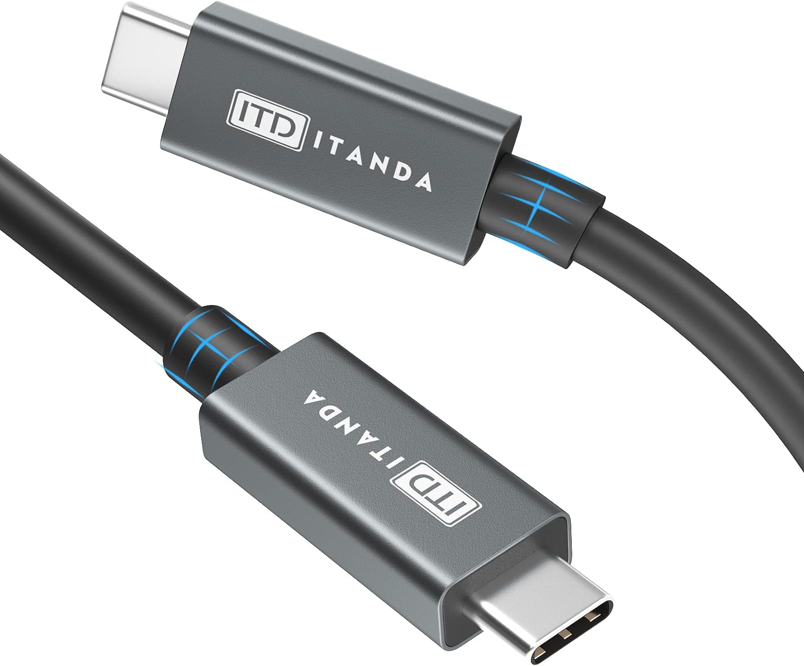 Thunderbolt 3 Cable 3.3 ft, ITD ITANDA USB C to USB C 40Gbps 100W (20V, 5A) Charging 5K@60Hz Type C for Thunderbolt 3 (USB C) Hub, Adapter, Docking[Thunderbolt 3 Certified]