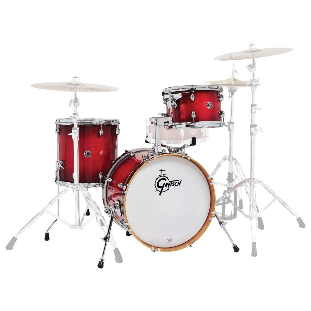 Gretsch Drums CT1-J483-GCB Catalina Club 3 Piece Drum Shell Pack, Gloss Crimson Burst