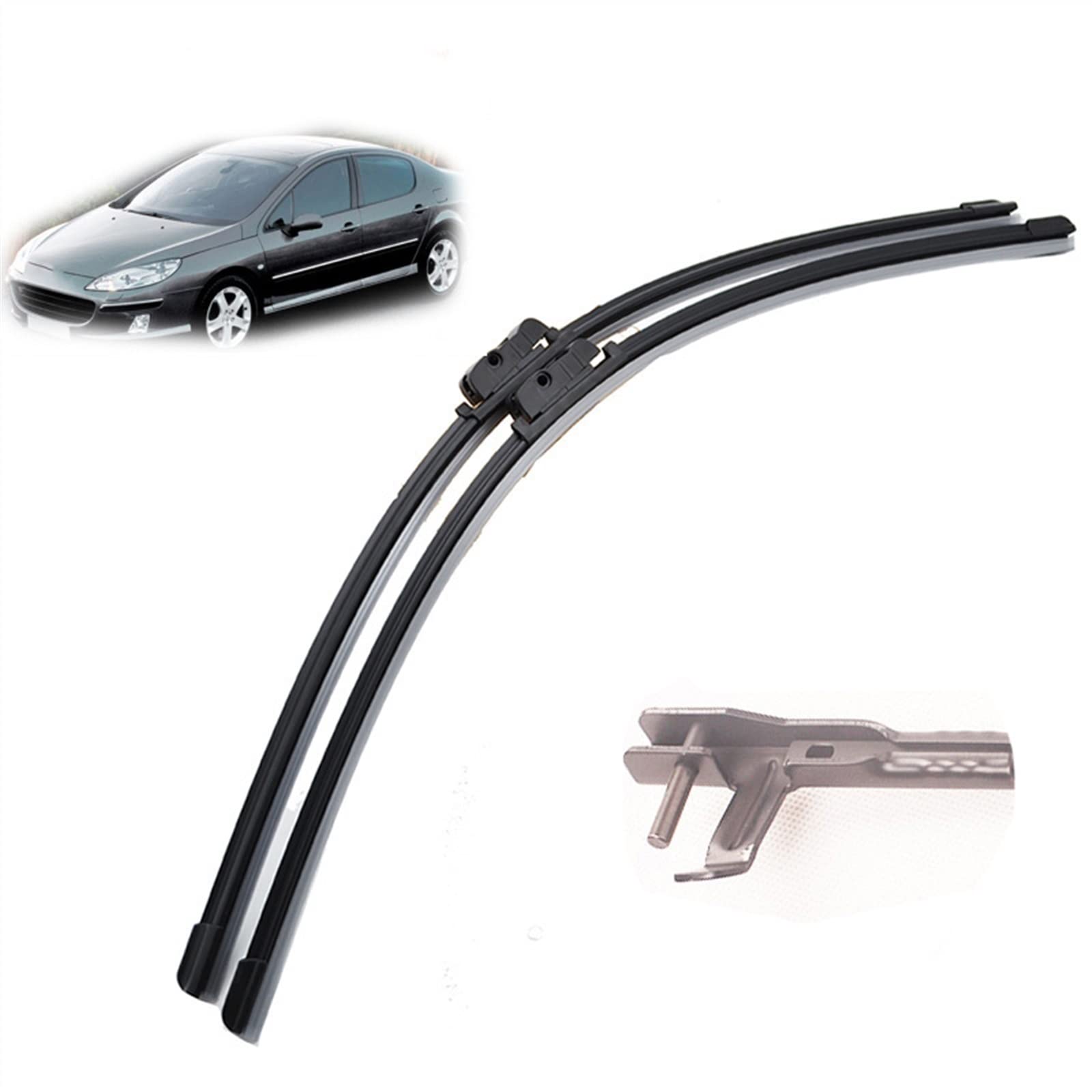 Essuie-glace Peugeot 407SW sans traces balais avant pare-brise 2004-2010