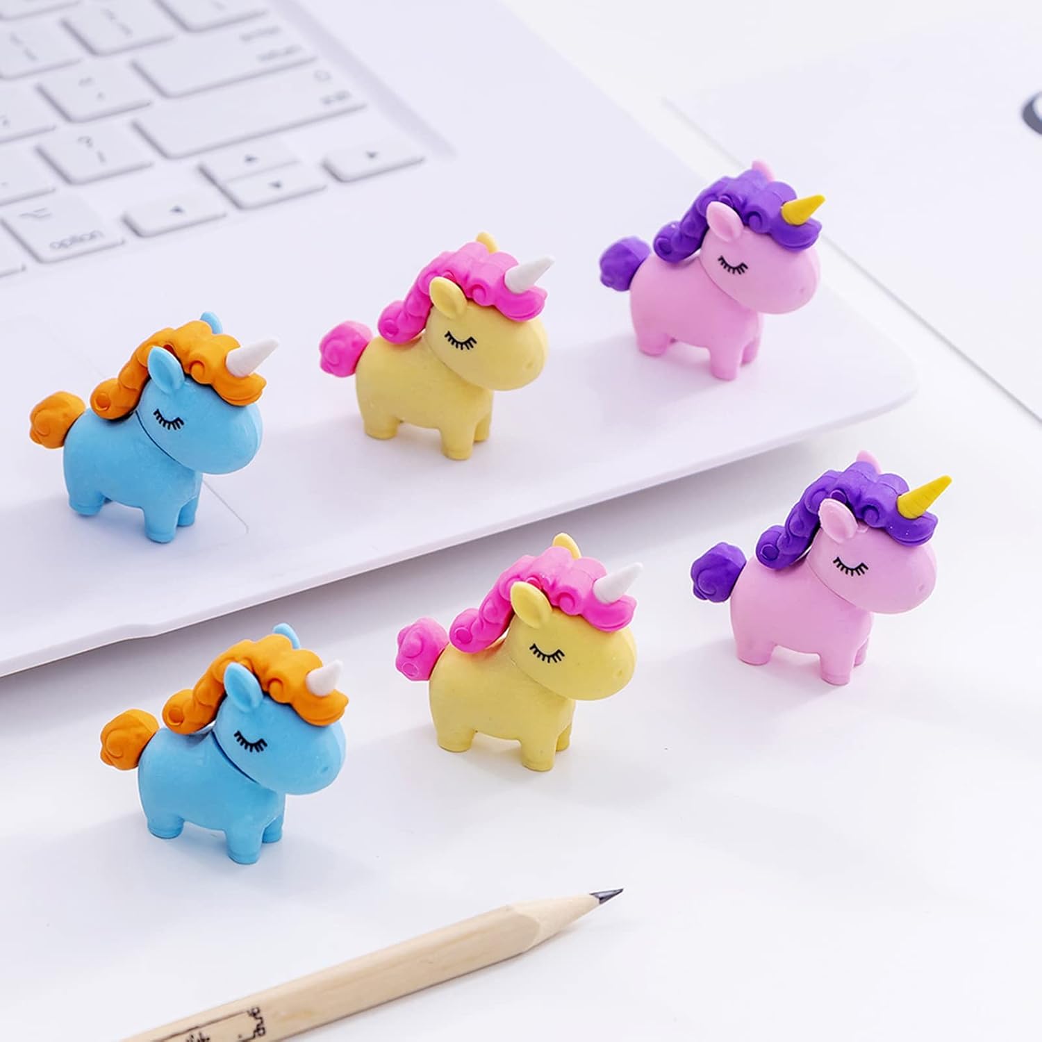 30 PCS Unicorn Erasers, Mini Erasers for Kids Play Prize Party, Carnival and School Supplies