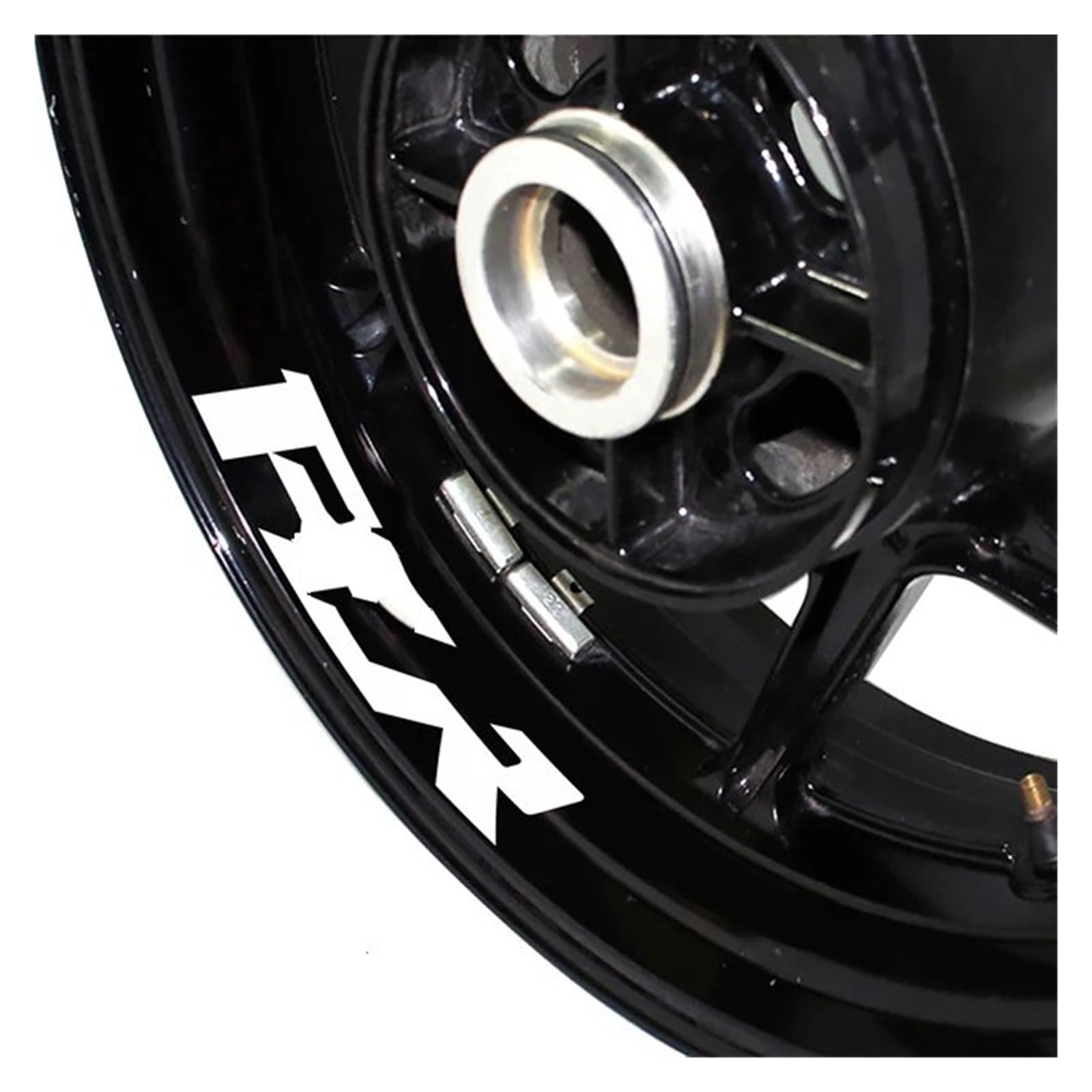 Naklejki na koła motocyklowe Odblaskowa Wewnętrzna Felga Motocykla I Naklejki Nocne Naklejki Kolorowa Wodoodporna Folia Dla Ya&maha Dla FZR Dla Fzr Naklejki na felgi(Reflective Silver)