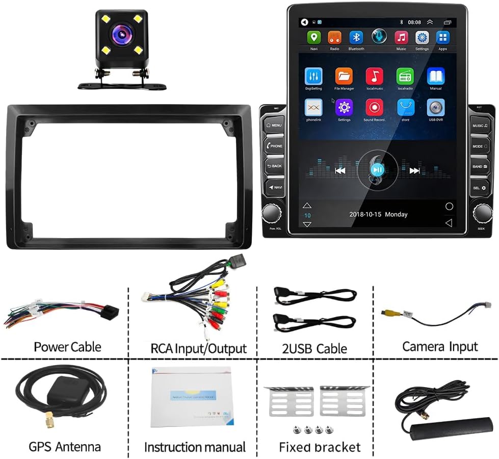 Andorid 13 Car Stereo for Ford E-150/E-250 2005-2014,for Ford E-350 Super Duty 2005-2019,9.7 Inch Touch Screen Radio with Wireless CarPlay/Android Auto 2Din GPS Bluetooth FM Backup Camera,2+64G