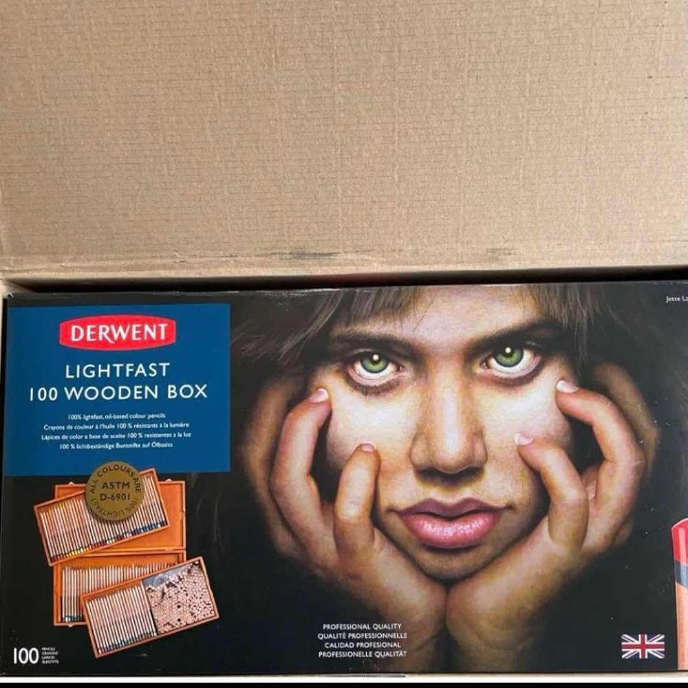 Amazon | ダーウェント 色鉛筆 ライトファスト ウッドボックス