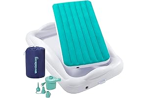 Hiccapop Inflatable Toddler Travel Bed with Safety Bumpers
