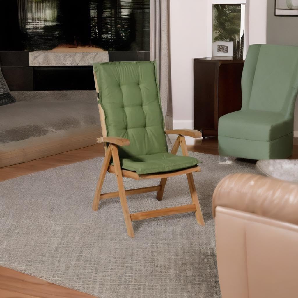 Madison 4er Set Hochlehner Auflagen, Bequeme und Stilvolle Gartenstuhlauflage für Holz-,Stahl-, Oder Kunststoffstühle, Sitzauflage - Indoor/Outdoor Stuhlpolster
