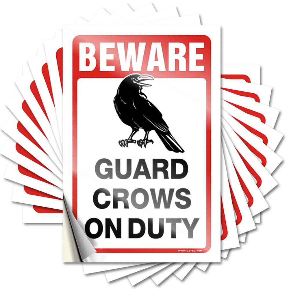 Modern Stickers - Spicy Gathering Accessories Beware! Guard Crows On Duty(6X9CM)