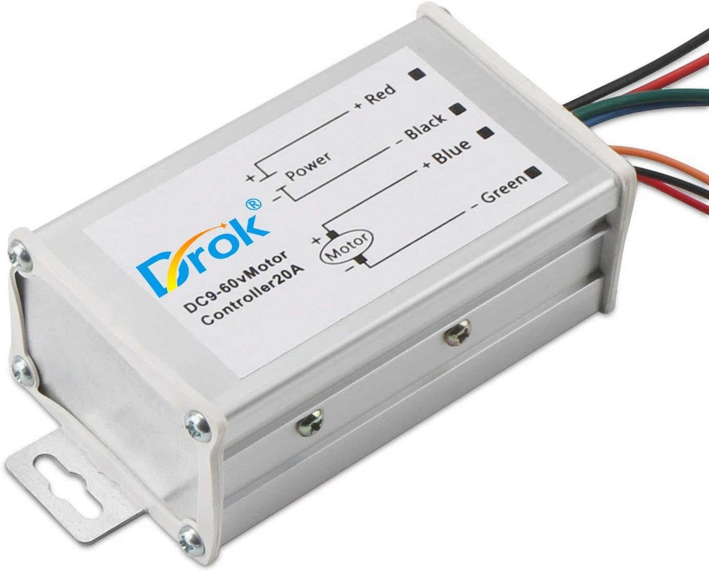 DC 12V24V36V48V60V PWM Motor Driver Board 9-60V 20A Variable Voltage Regulator Speed Controller Pulse Width Motor Drive Modulator Control Forward/Reversal Revolution Speed Dimmer Control Module