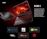 Vista 9 de Acer Nitro 5, Intel Core i5-10300H, NVIDIA GeForce RTX 3050, pantalla Full HD IPS de 144 Hz de 15.6 pulgadas, Killer Ethernet E2600, WiFi 6, DTS X