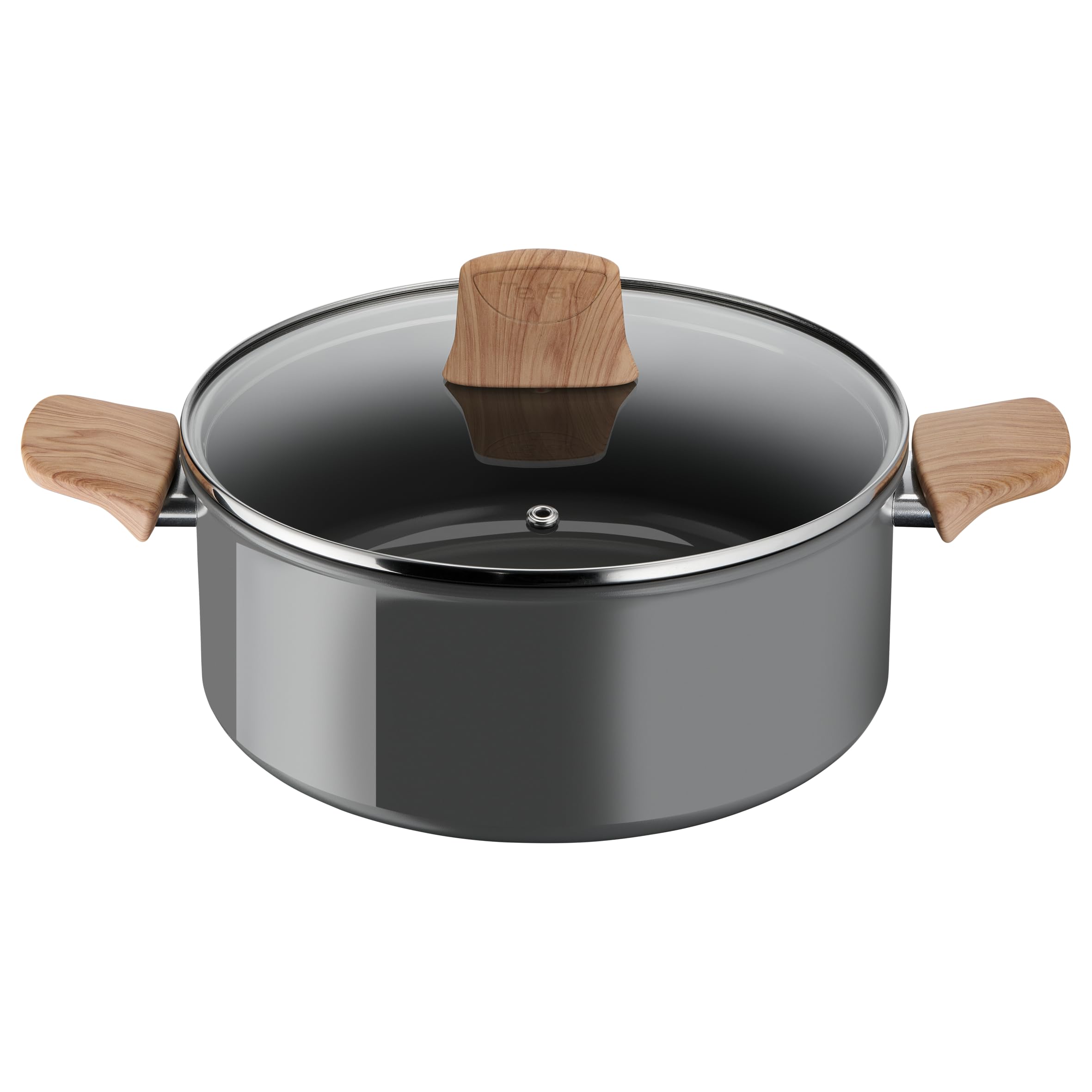 Tefal Renew - Cacerola (24 cm, revestimiento antiadherente cerámico, ecológico, reciclado, cocina saludable, termo-Signal, utensilio seguro, fabricado en Francia, todos los fuegos, incluida inducción