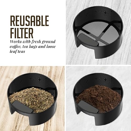 OVENTE Preparação de chá gelado e café de 3 litros, seletor de força e câmara de infusor, também per