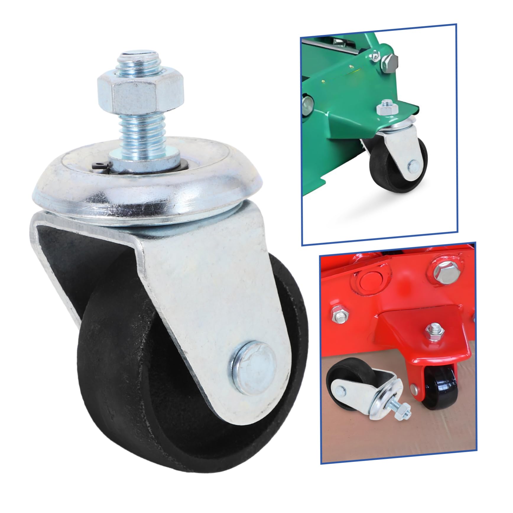 CIYODO Hydraulic Jack Accessories an Fittings Caster Wheels Car Jack Automotive Accessories Castor Wheels Heavy Duty Casters Car Supplies Wheel for Horizontal Jack Car Accessories Steel