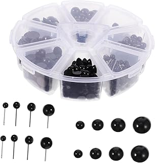Didiseaon 410 Pçs Olhos De Boneca Preta De Pelúcia Boneca De Plástico Boneca De Brinquedo Boneca De Plástico Olhos De Segurança Bolas Oculares Olhos De Feijão Pequenos Olhos De Plástico