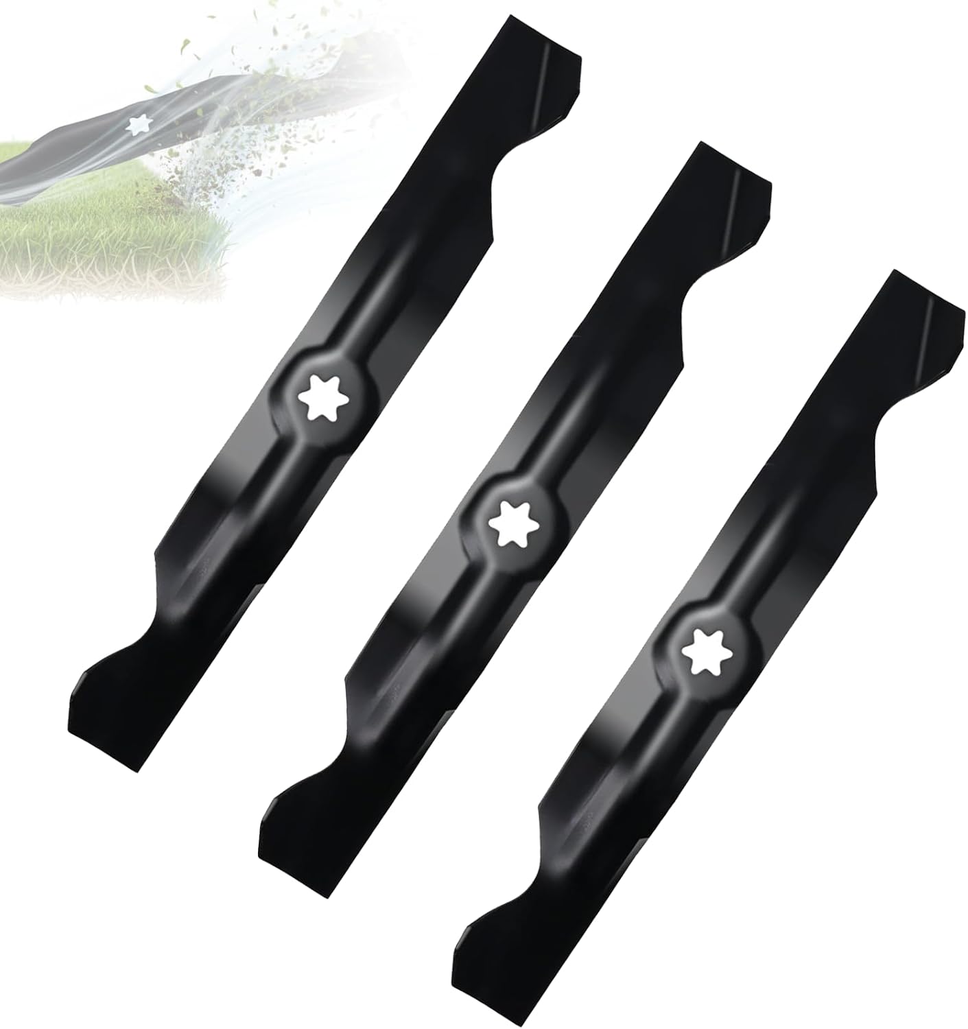 942-04053C Lawn Mower Blades Set for 50'' Deck Compatible with Cub Cadet MTD Troy-Bilt RZT50 LGT LT1050, Replaces 942-04053B 942-04056c 742-04053, High-Lift (3 Packs)