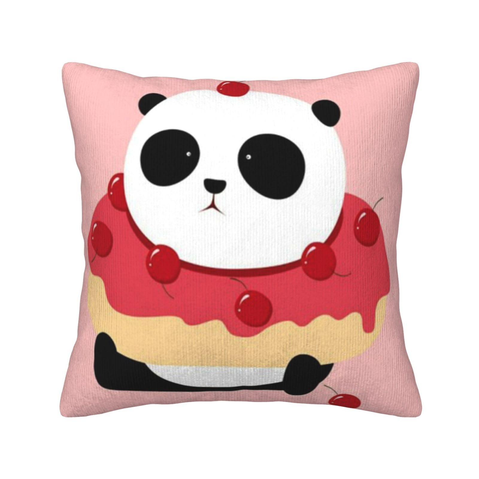 Housses de coussin velours côtelé panda 50,8 cm pour canapé et chambre cocooning
