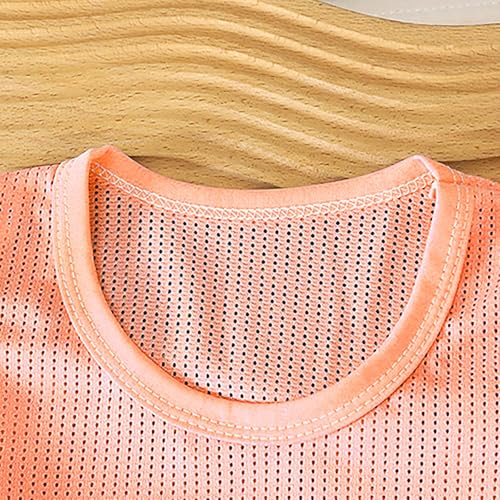 Girls Vest，Boys Sweater Vest Cable Knit V-Neck Knitted Uniform Toddler Kids Girls Clothes Dress Vests(Orange, 6-12 Months)2