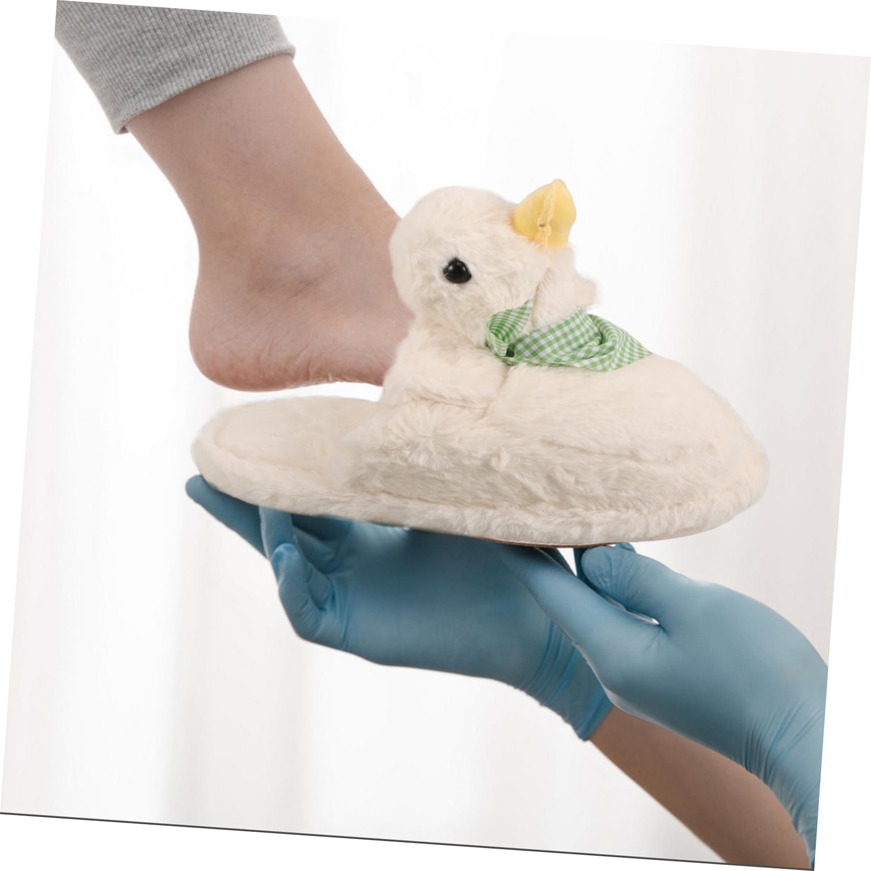 Zapatillas De Pato De Dibujos Animados Pantuflas Con Forma De Pato Zapatillas Antideslizantes Zapatilla De Felpa De Dibujos Animados Zapatilla Peluda Caucho