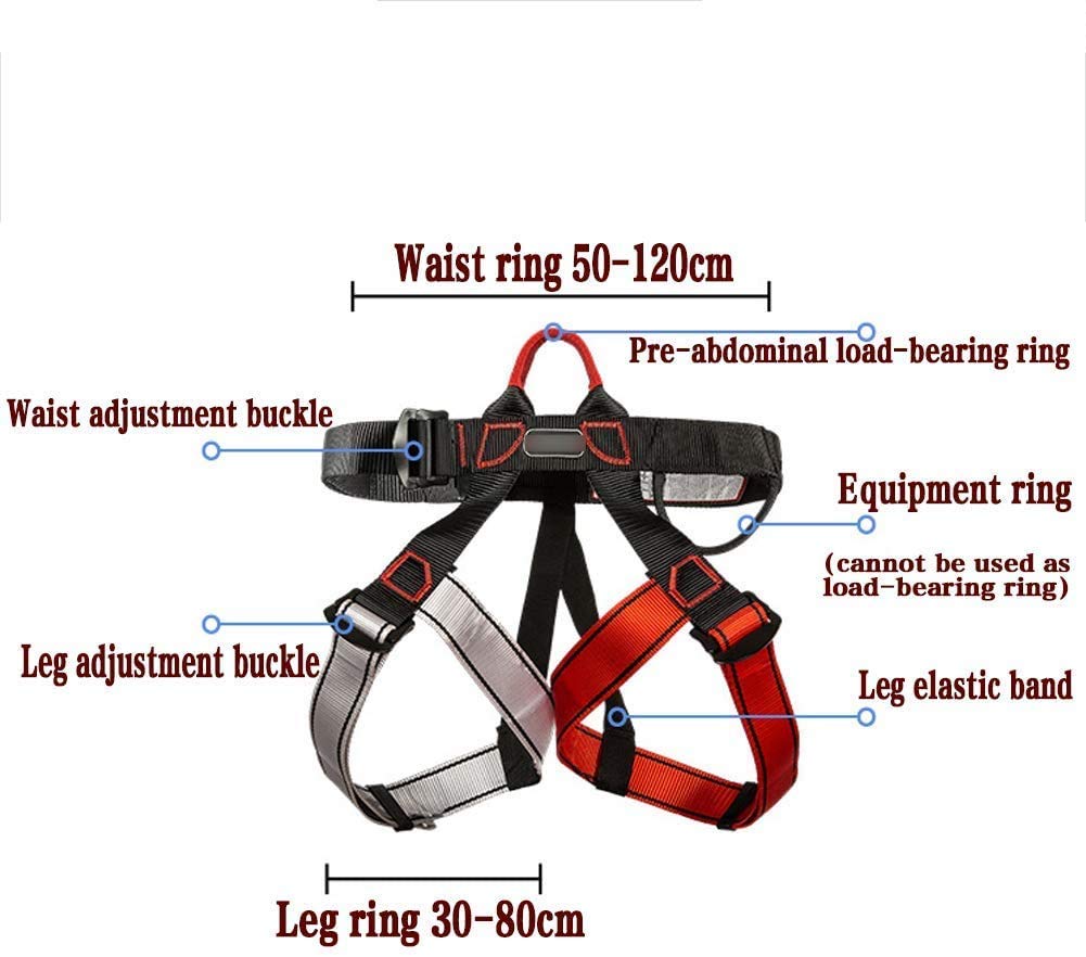 SwaYve Cinturón de Seguridad para Trabajos Aéreos Arnés de Protección Contra Caídas, Arnés de Cuerpo Completo Cinturón de Techador para Montañismo Escalada de Árboles Protección Contra Caídas Al Aire