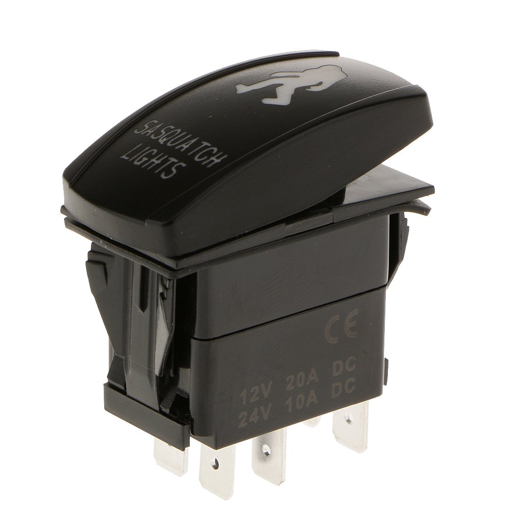 Switch Rocker Led Rojo Sasquatch Lights 12v 20a 24v 10a Jeep | Meses Sin Interés - Foto 11