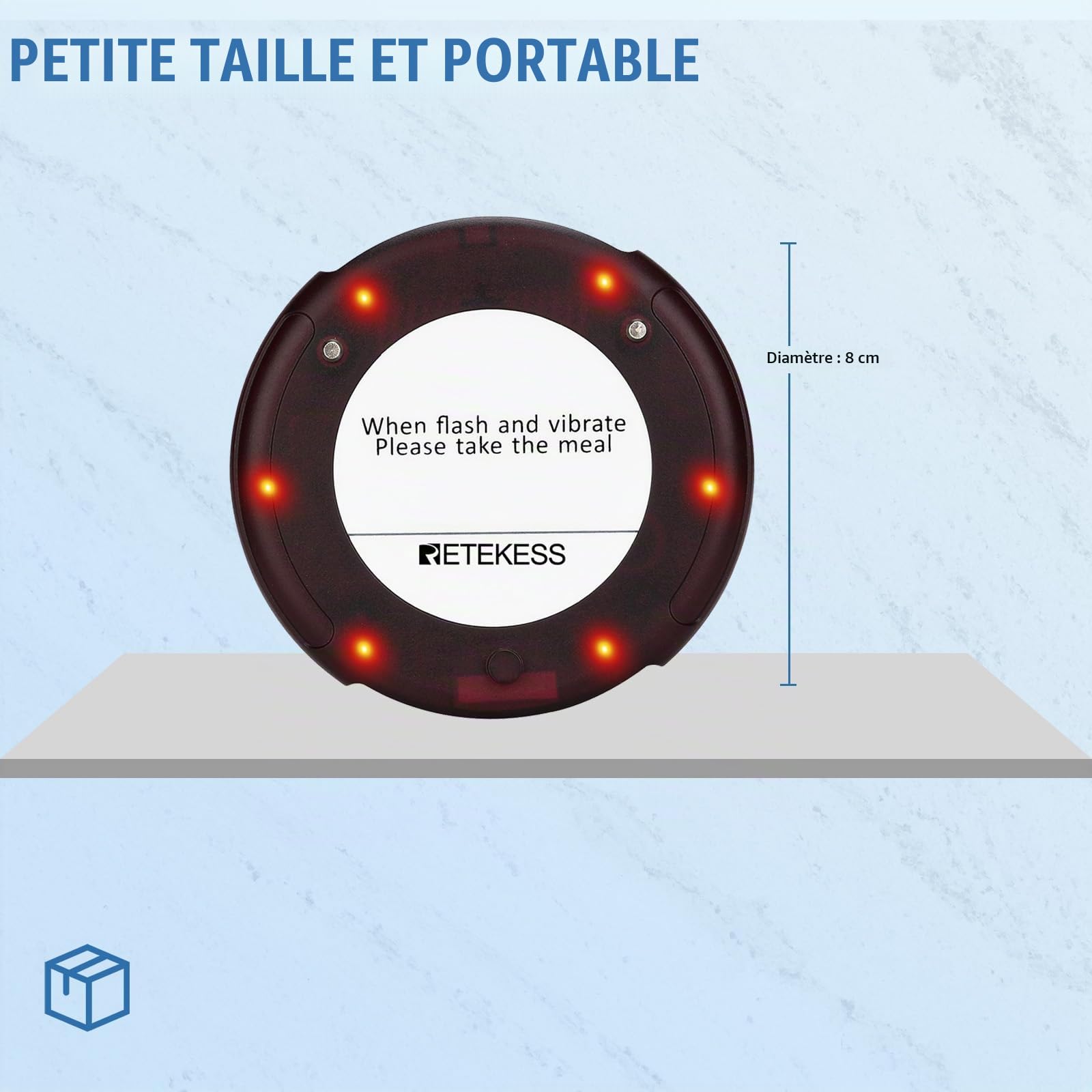 Retekess TD163 Bipeur Restaurant, 5 Bipeurs | Compatible avec TD163 Bipeur Restaurant, 31 Modes d'Appel, Distance de 400M, Batterie 300 mAh
