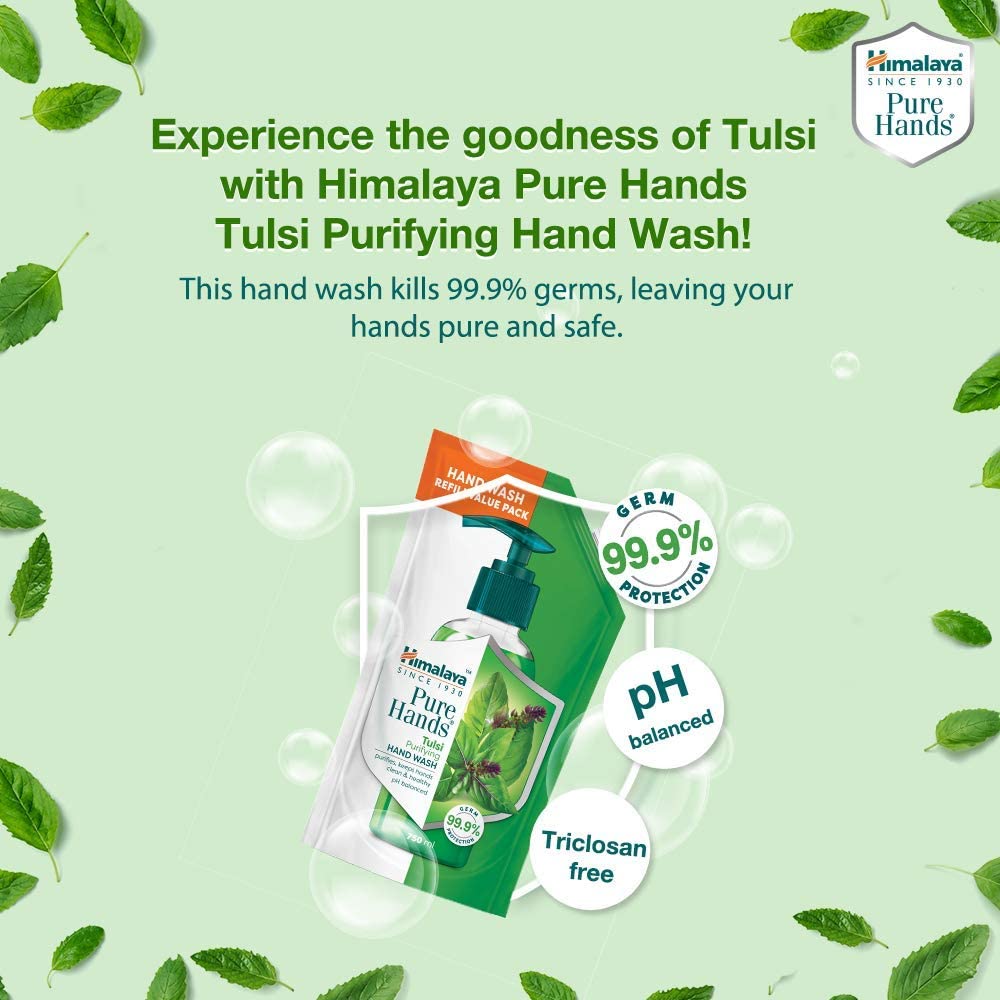 Himalaya Pure Hands Purifying Tulsi Hand Wash Pump 250 ml - Image 3 thumbnail