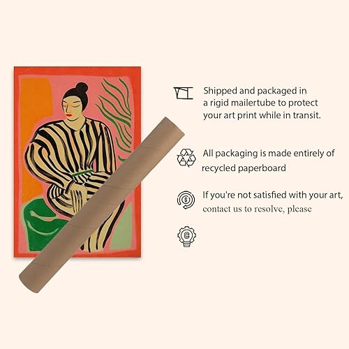 Miniatura 3 de 70s Retro Poster, Orange Trendy Decor, Psychedelic Kitsch Print, Dopamine Wall Art (Unframed) (27x40)