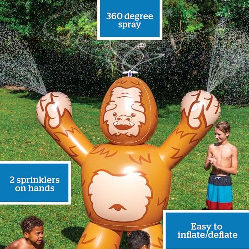 Image of Giant Sasquatch Backyard Water Sprinkler, Inflatable Water Sprinkler, Sprayer for The Backyard, Great for Family Outdoor Games