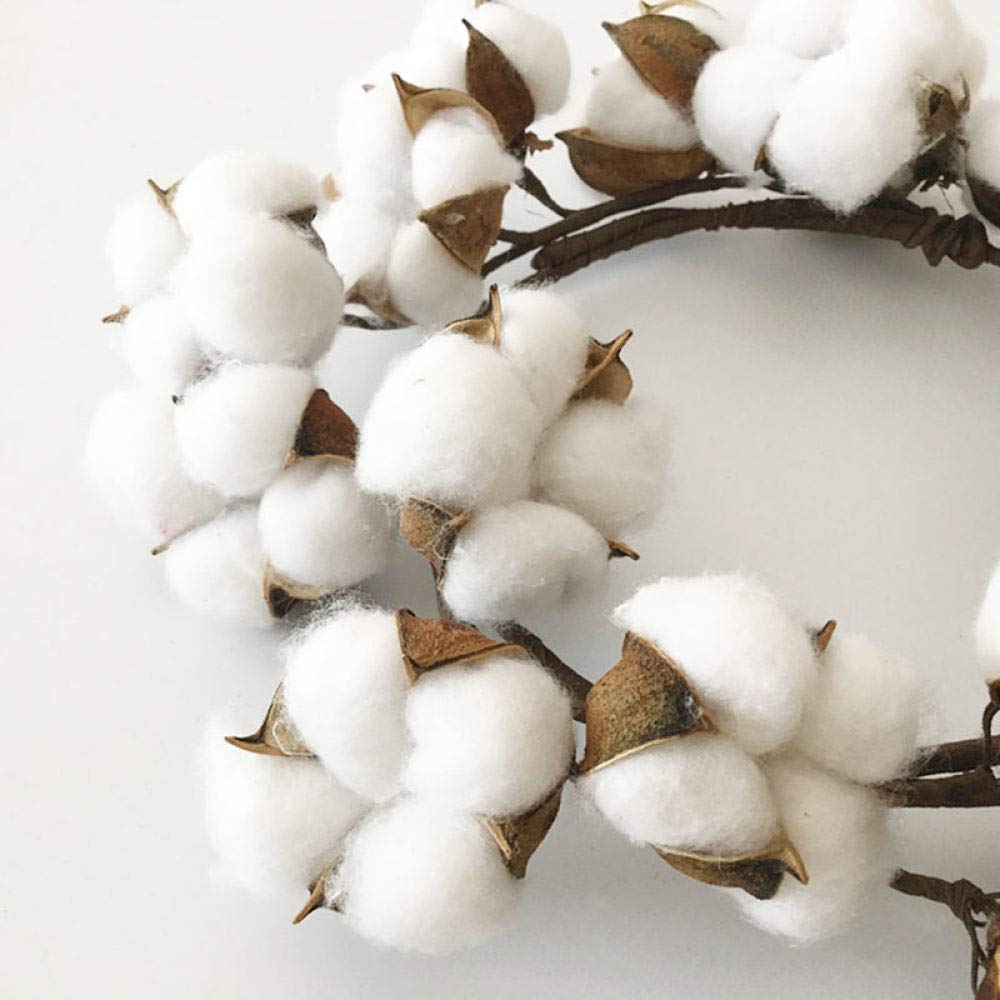 décoration de Noël Guirlande de Noël Fleur Lien Jour décorations Ornements de Porte Ornements Suspendus Coton Fleurs séchées Simulation Fleur Fleur, Gris Clair