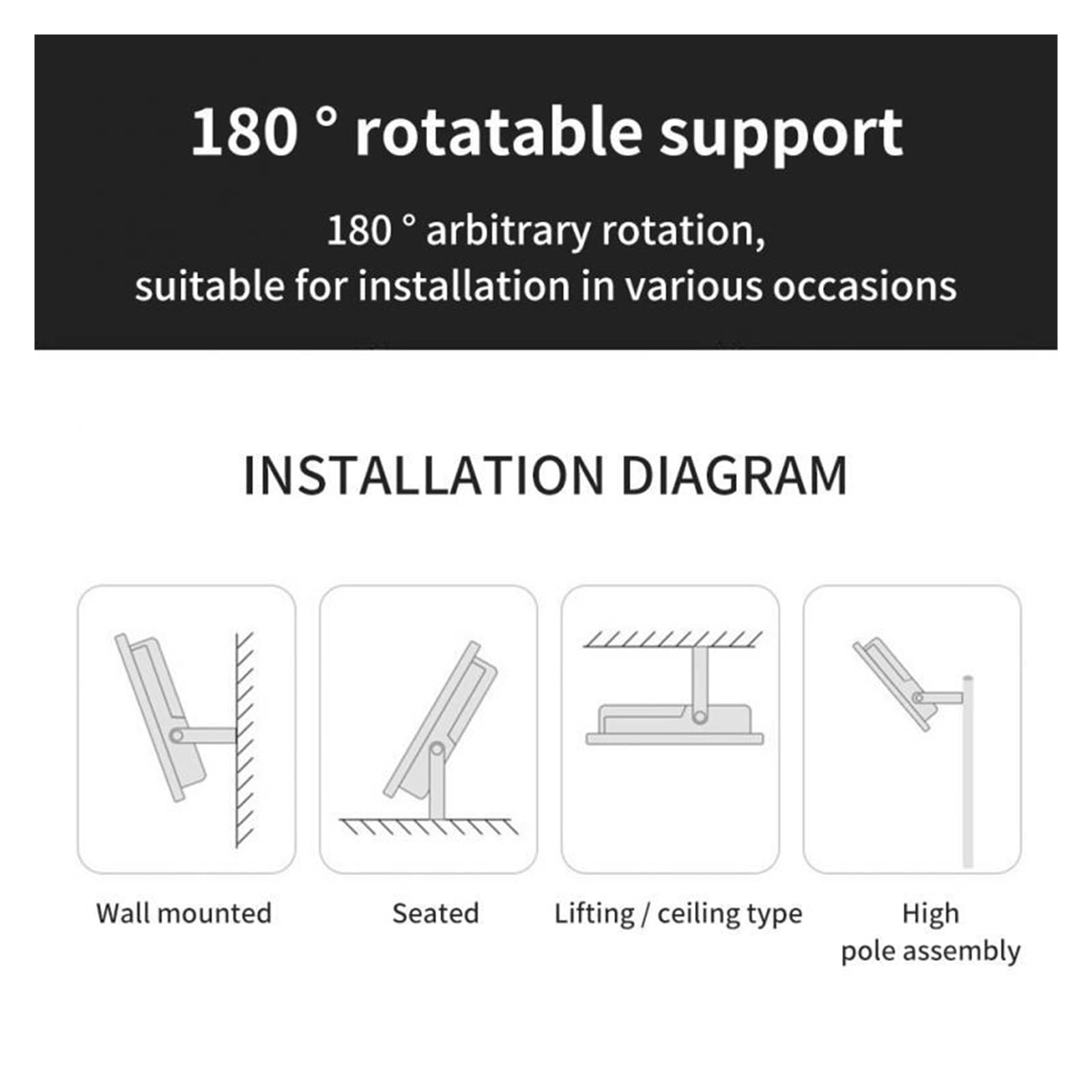 Tuya Smart Floodlightled Zewnętrzna Wodoodporna Lampa Ogrodowa Street Search Light 30/50 / 100W RGBCW Możliwość Ściemniania(30W)
