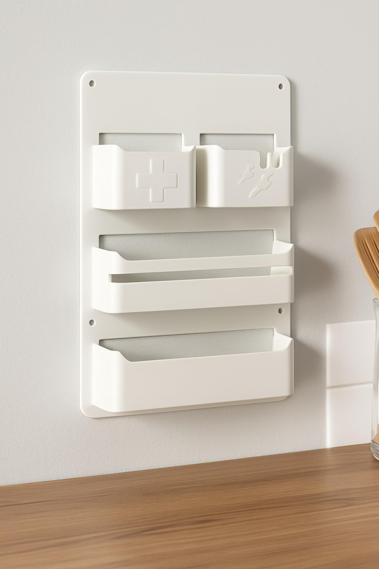 ProPlus 230094 Organizador para puerta de servicio, caravana, caravana, tamaño 28 x 18 x 4,8 cm, con cinta adhesiva M3